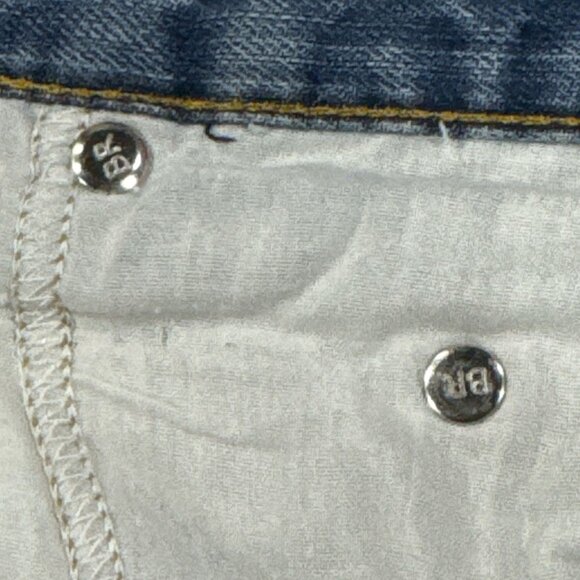 Banana Republic W34 L32 Distressed Relaxed Jeans Blue Medium Wash Fade Mens - Picture 5 of 9